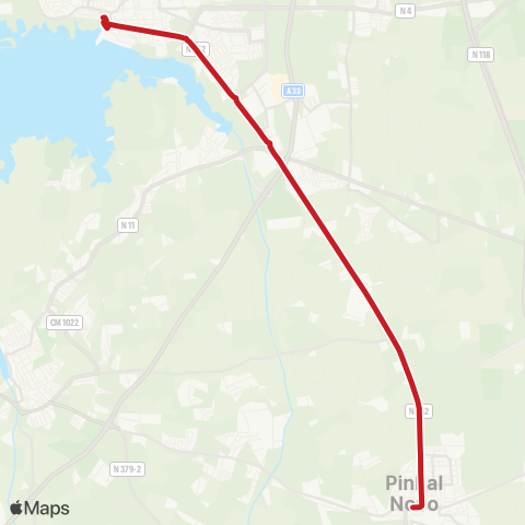 Carris Metropolitana Montijo (Terminal Rodoviário) - Pinhal Novo map