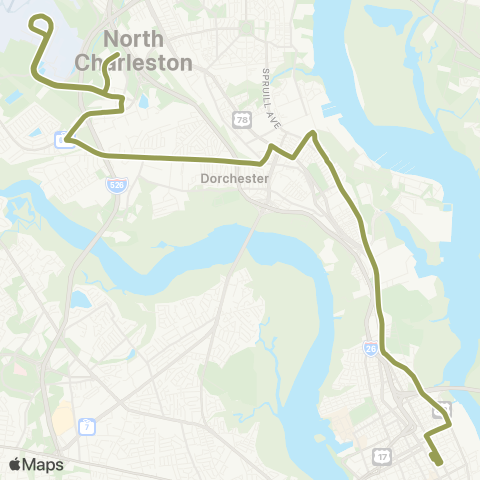 CARTA Dorchester Rd / Airport map