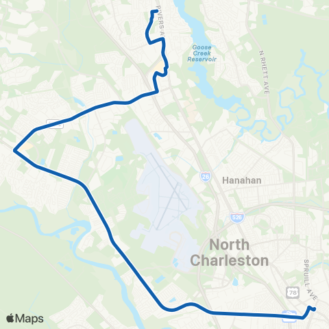 CARTA Upper Dorchester / Ashley Phosphate Road map