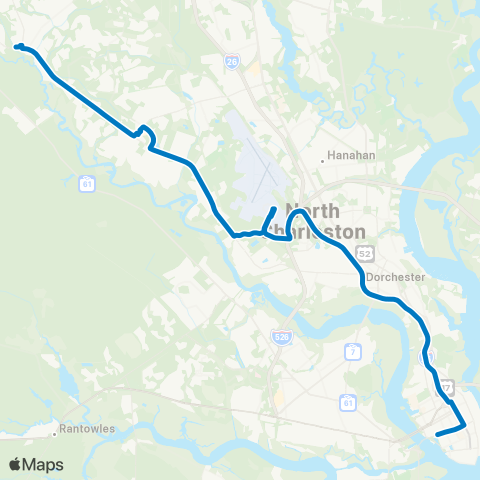 CARTA Dorchester Rd / Summerville map