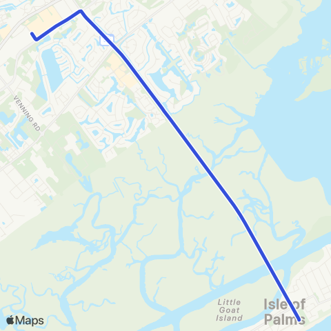 CARTA Beach Reach Shuttle map