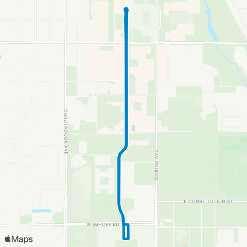 OU CART Lloyd Noble Shuttle map