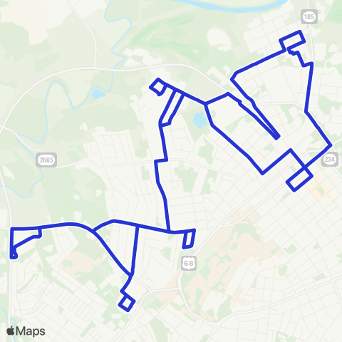 GO bg Transit Route 2 / Blue map