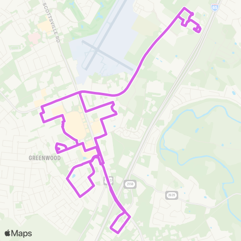 GO bg Transit Route 6 / Pink (6:35AM-5:25PM) map