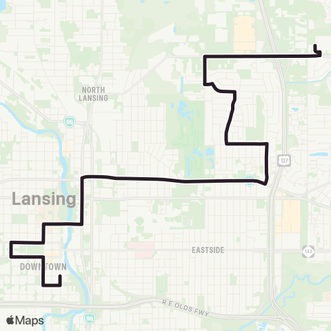 CATA Groesbeck Area map