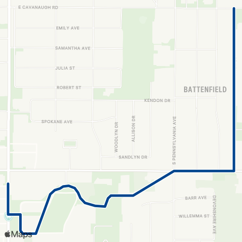 CATA Cedar - Jolly Connection map