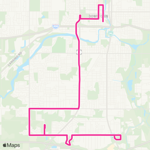 CATA South MLK - Miller map