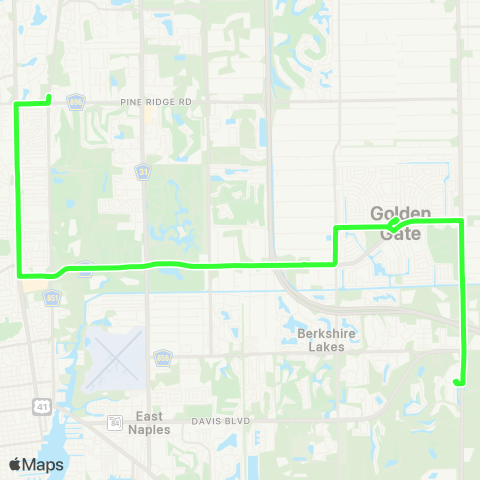 CAT Golden Gate Pkway - Goodlette Rd map