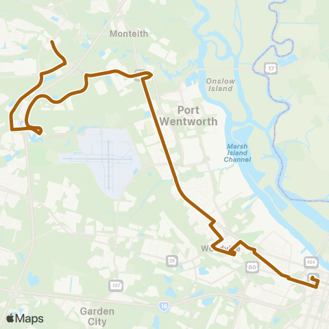 CAT West Chatham map