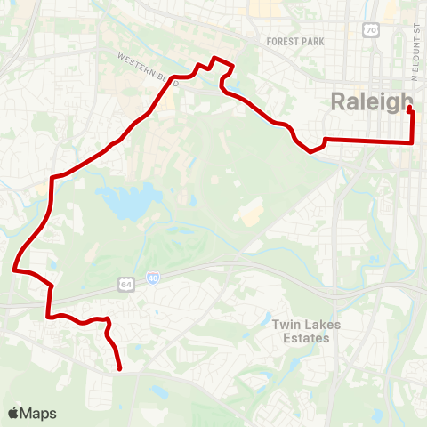 GORaleigh Avent Ferry map