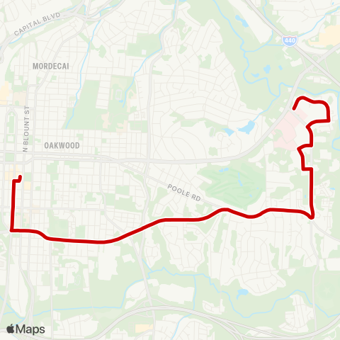 GORaleigh MLK Sunnybrook map