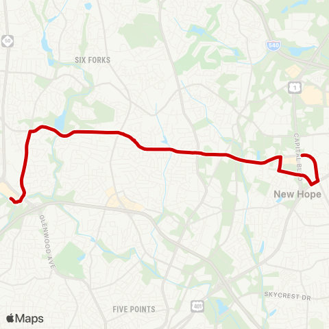 GORaleigh Millbrook Connector map