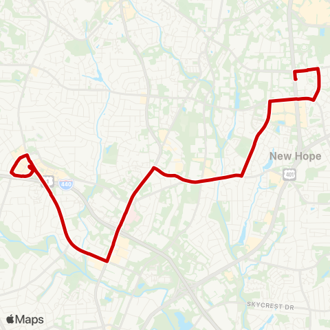 GORaleigh North Crosstown Connector map