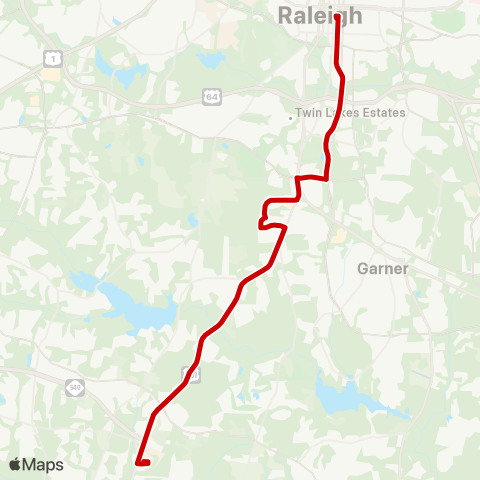 GORaleigh Wake Tech Express map