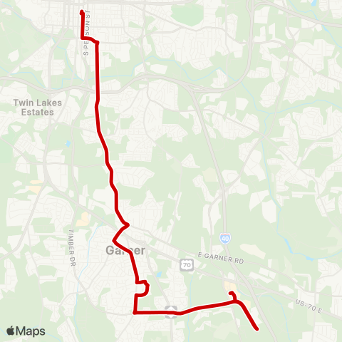 GORaleigh Garner map