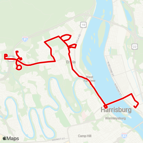 rabbittransit - Capital Region Enola map