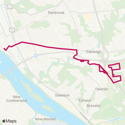 rabbittransit - Capital Region High Pointe Commons map