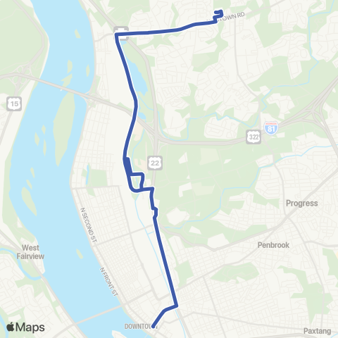 rabbittransit - Capital Region Cameron Street / Hacc map