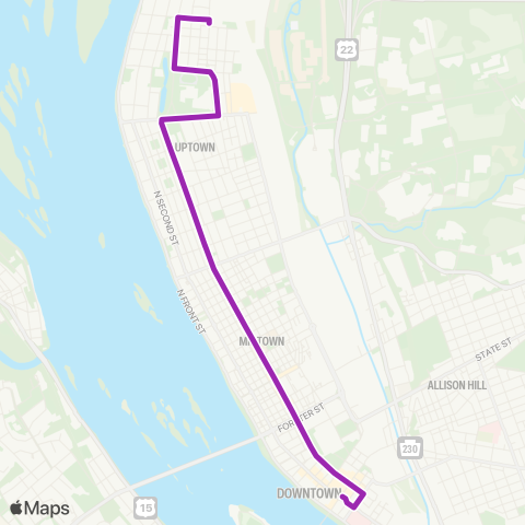 rabbittransit - Capital Region Route 3-6 Night Loop map