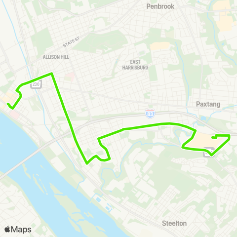 rabbittransit - Capital Region Sixth Street / Thirteenth Street map