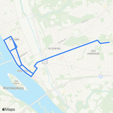 rabbittransit - Capital Region East Shore Grocery Shopper map