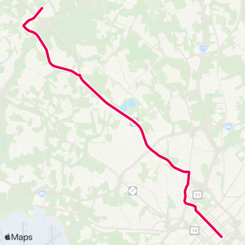 CATS Mountain Island Express map