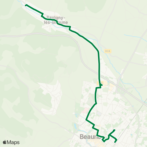 Côte&Bus - Réseau interurbain Savign-Lès-Beaune map