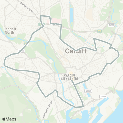 Cardiff Bus  map