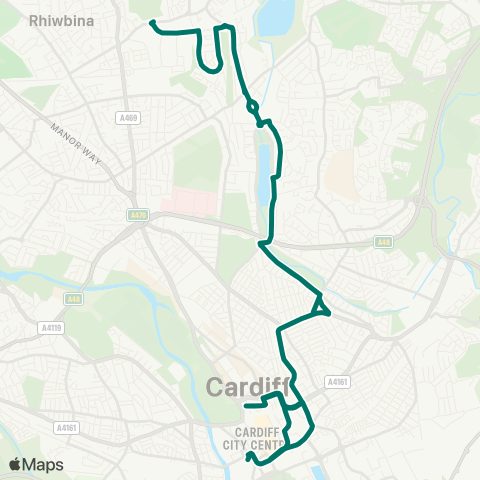 Cardiff Bus  map