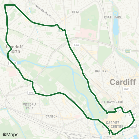 Cardiff Bus  map