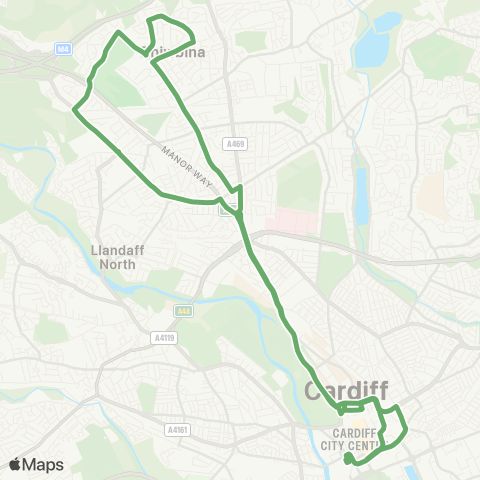 Cardiff Bus  map