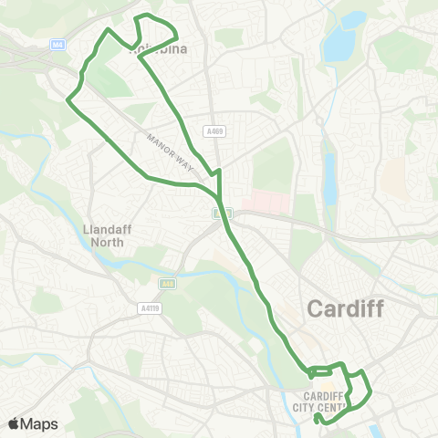 Cardiff Bus  map