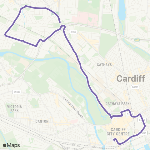 Cardiff Bus  map