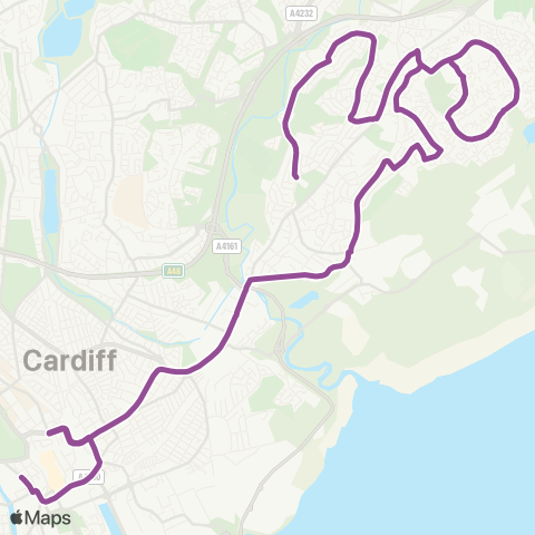 Cardiff Bus  map