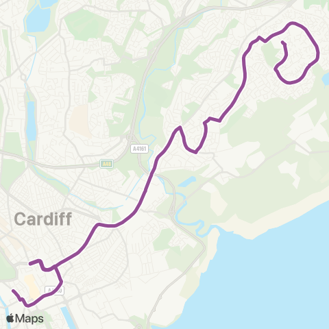 Cardiff Bus  map