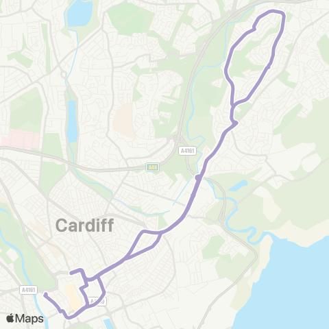 Cardiff Bus  map