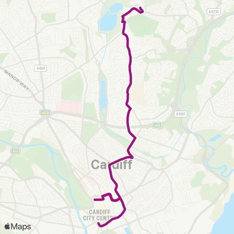 Cardiff Bus  map