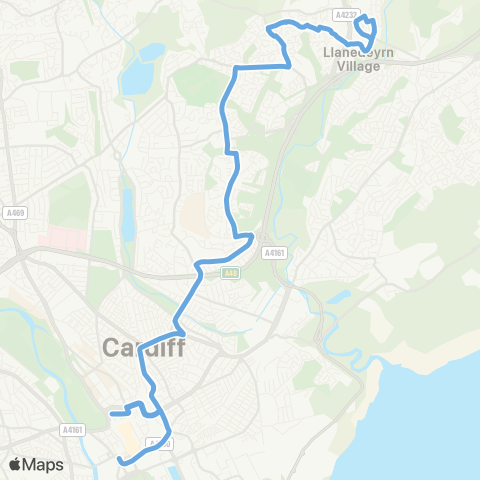 Cardiff Bus  map