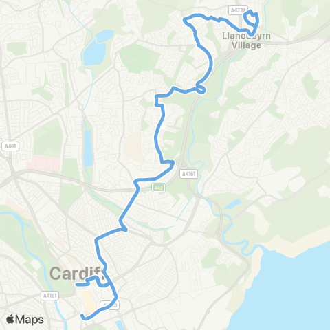 Cardiff Bus  map