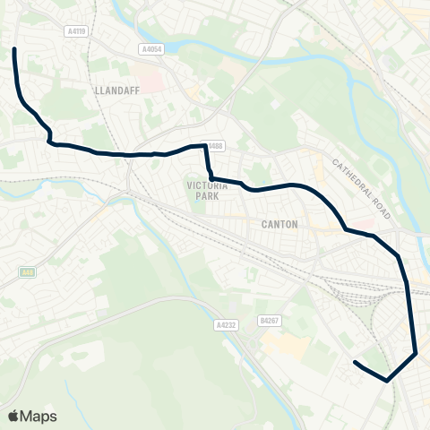 Cardiff Bus  map