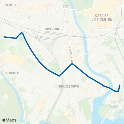 Cardiff Bus  map