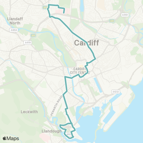 Cardiff Bus  map