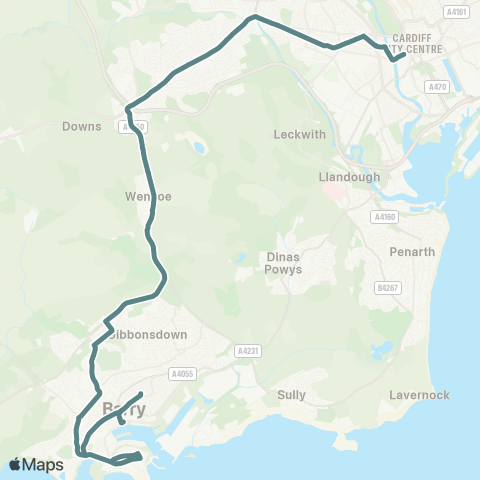 Cardiff Bus  map