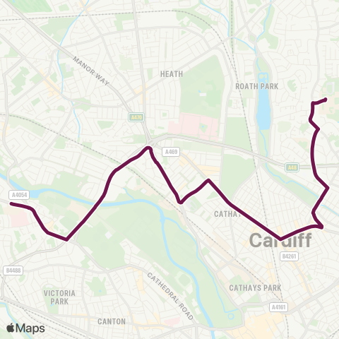 Cardiff Bus  map