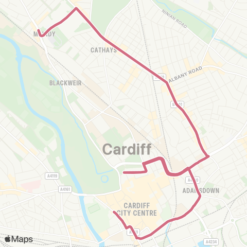 Cardiff Bus  map