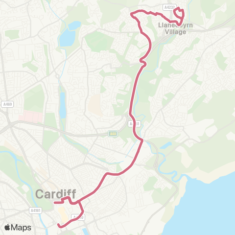 Cardiff Bus  map