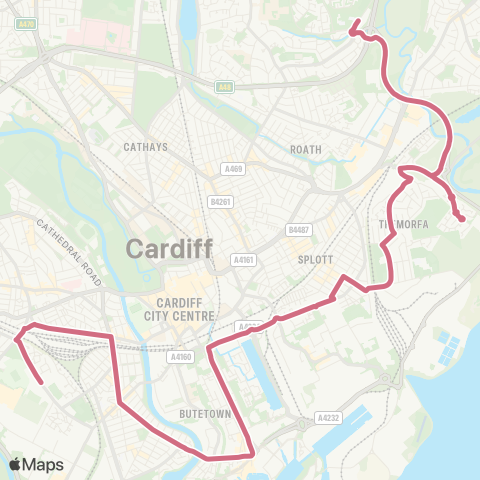 Cardiff Bus  map