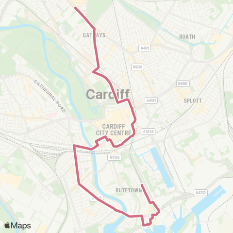 Cardiff Bus  map