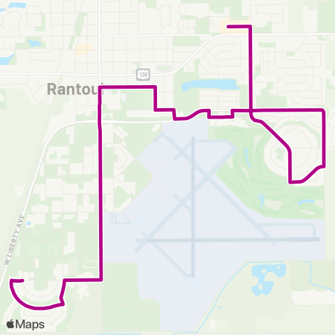 C-CARTS Eagle Express - South map