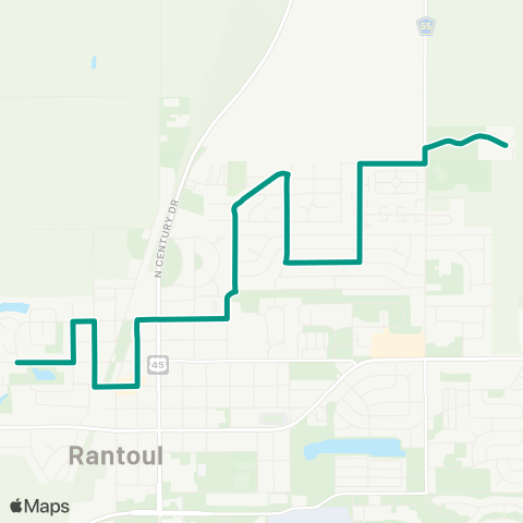 C-CARTS Eagle Express - North map